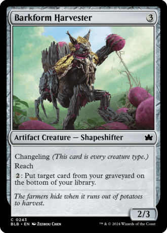 Barkform Harvester