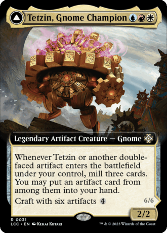 Tetzin, Gnome Champion // The Golden-Gear Colossus
