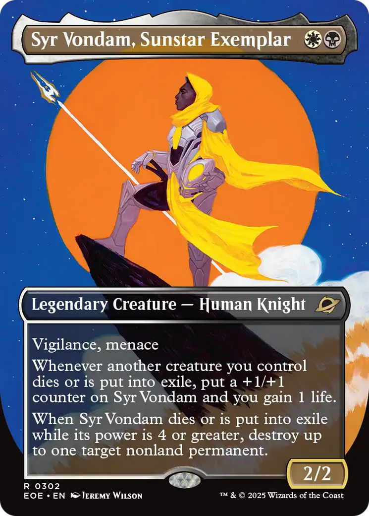 Syr Vondam, Sunstar Exemplar
