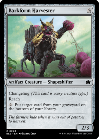 Barkform Harvester