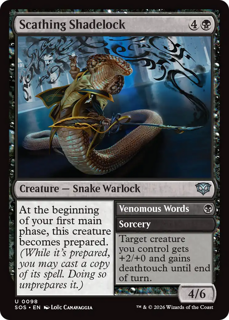 Scathing Shadelock // Venomous Words